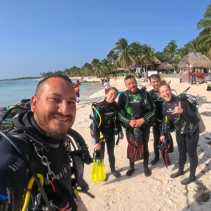 Alan with the New Compitas before Open Water Diving